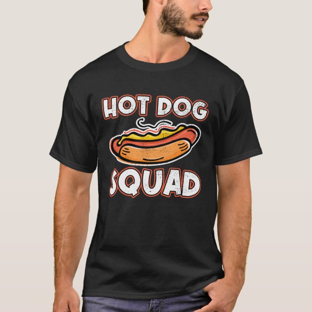 T-shirt Funny Hotdog Squad Hotdog Friends Hotdog Sandwich (Devant)