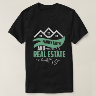 T-shirt Funny House Broker Famille Foi Agent immobilier