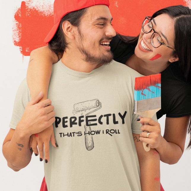 T-shirt Funny House Painter Roller et Paint Light (Créateur téléchargé)