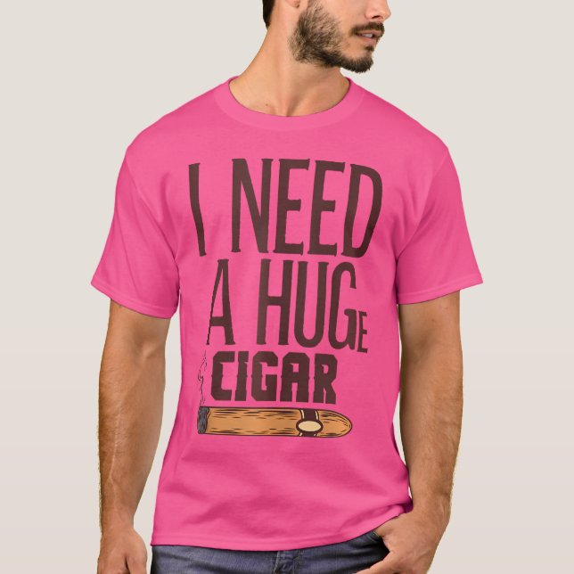 T-shirt Funny Huge Cigar Lover Women And Men Cigar Smoker (Devant)