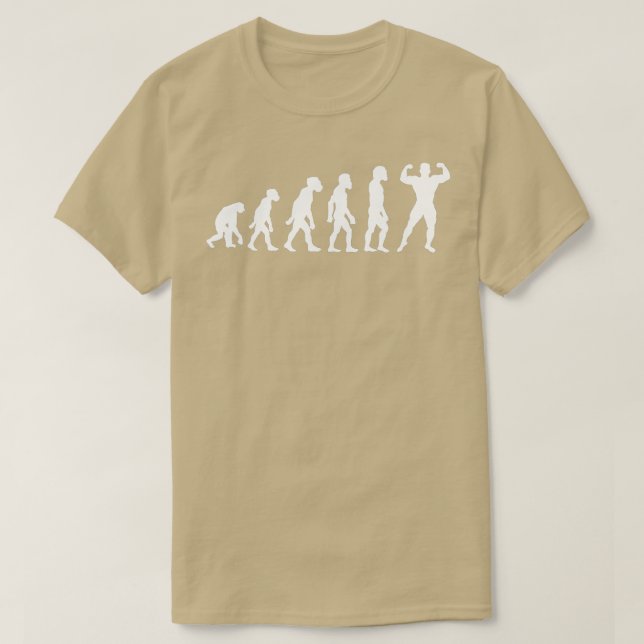 T-shirt Funny Human Bodybuilding Evolution Weightlifter Bo (Design devant)