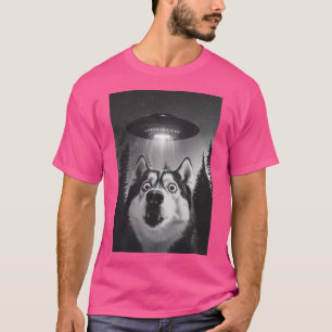 T-shirt Funny Husky Ufo Selfie