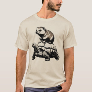 T-shirt Funny Hyrax équitation d'une tortue - Unique et Hi