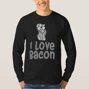 T-shirt Funny I Love Bacon For Men Femmes Enfants Jeune Po