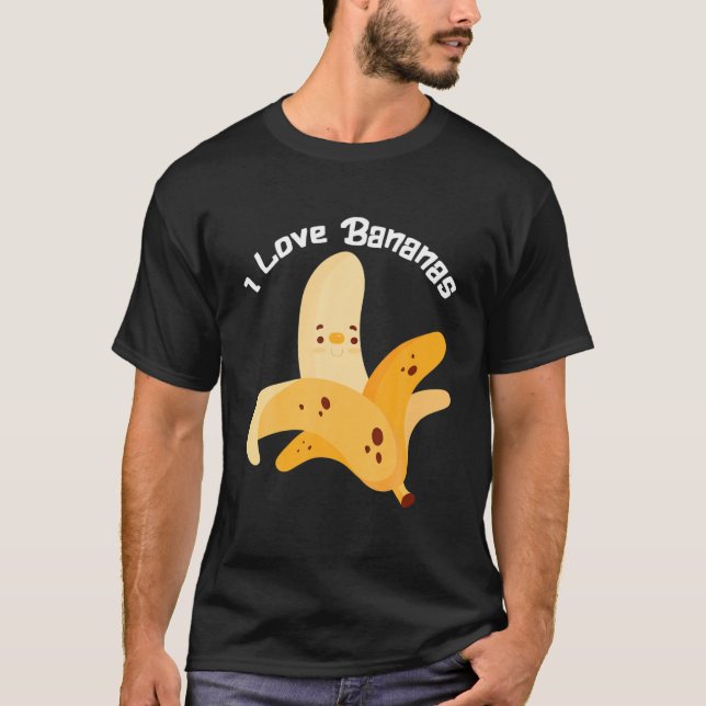 T-shirt Funny I Love Bananas tendance Banane Fruit tropica (Devant)