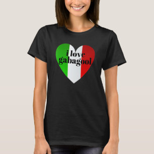 T-shirt Funny I Love Gabagool Drapeau Italien Coldcut Humo