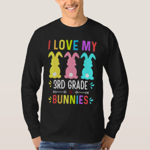 T-shirt Funny I Love My 3rd Grade Bunnies Enseignant Pâque