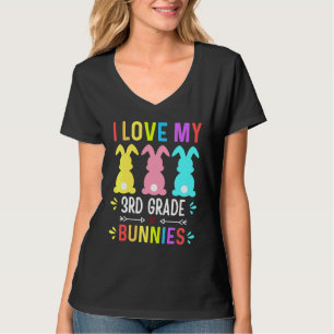 T-shirt Funny I Love My 3rd Grade Bunnies Enseignant Pâque