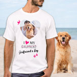 T-shirt Funny I Love My Girlfriend's Dog Custom Photo<br><div class="desc">Qui aimez-vous vraiment ? Votre petite amie ou son chien ! Offrez un cadeau parfait à votre petit ami cette journée de valentines avec cette drôle de chemise d'amant chien ! Un must pour chaque amoureux des chiens, chien maman et chien papa! Une tournure amusante sur I Love My Girlfriend,...</div>