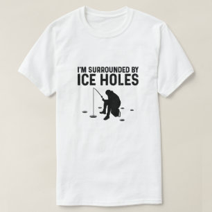 T-shirt Funny Ice Fishing Venin For Men Women Snow Holes F