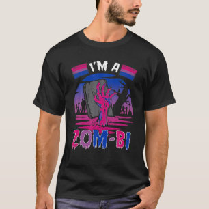 T-shirt Funny In A Zom-bi Zombie Bisexual Flag Bisexuality