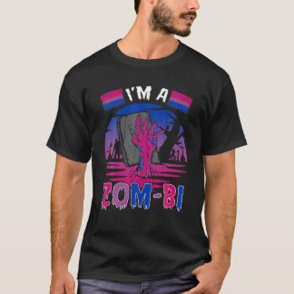 T-shirt Funny In A Zom-bi Zombie Bisexual Flag Bisexuality
