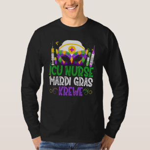 T-shirt Funny Infirmière Icu Krewe Masques Mardi Gras Carn