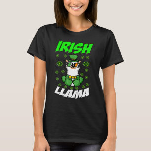 T-shirt Funny Irish Llama Alpaca Face mignonne St Patrick 