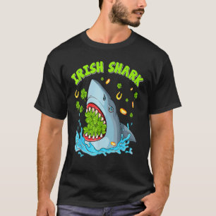 T-shirt Funny Irish Shark Shamrock Shark Lover St Patrick