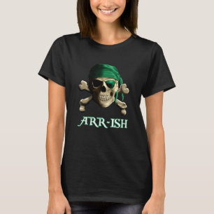 T-shirt Funny Irlandais Jolly roger Pirate Crâne ARR ISH
