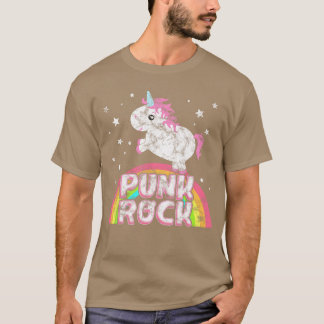 T-shirt Funny Ironic Cool Unicorn Punk Rock Musique Tee Fe