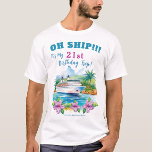 T-shirt Funny Island Cruise Ship 21e anniversaire