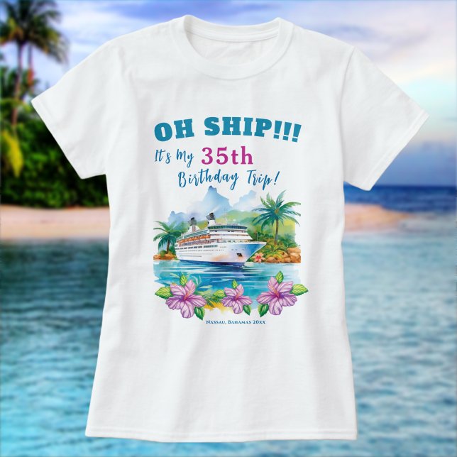 T-shirt Funny Island Cruise Ship Anniversaire (Cruise - Birthday - Island )