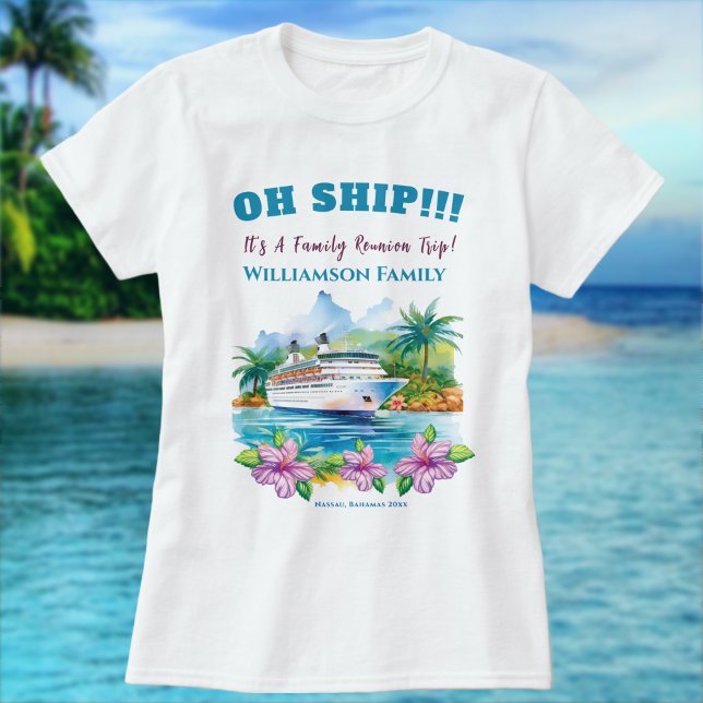 T-shirt Funny Island Cruise Ship Reunion famille de bateau (Family Reunion Cruise)