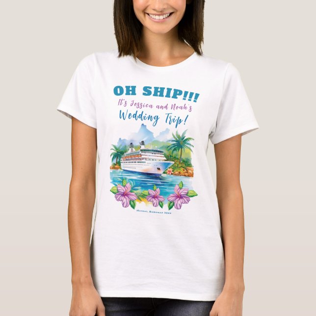 T-shirt Funny Island Cruise Ship Wedding Party (Devant)