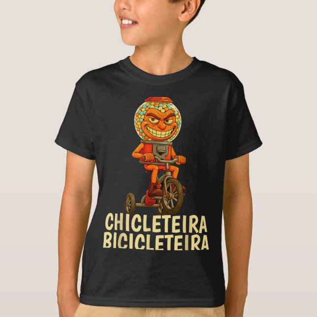 T-shirt Funny Italian Brainrot Kids Meme Chicleteira Bicic (Devant)