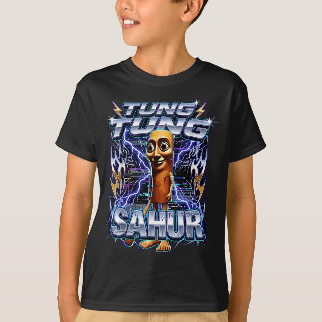 T-shirt Funny Italian Brainrot Tung Tung Tung Sahur  (Devant)