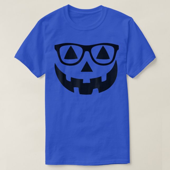 T-shirt Funny JackOLantern Citrouille Halloween Face SunGl (Design devant)