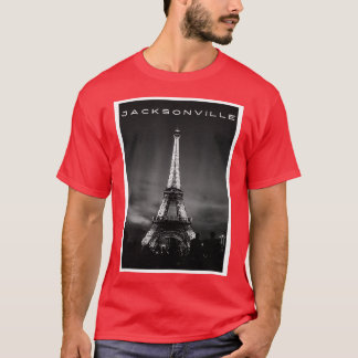 T-shirt Funny Jacksonville FL Eiffel Tower Nom de ville in