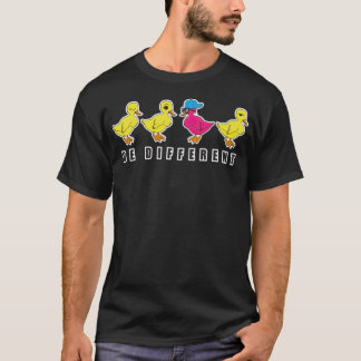T-shirt Funny Jaune Canards, Be Different, Animal chien pr