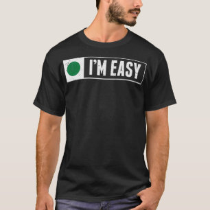 T-shirt Funny Je suis Easy Snowboard Ski Mountain Sign Ret
