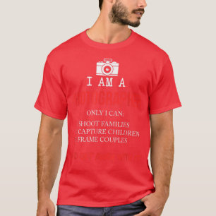 T-shirt FUNNY JE SUIS UN PHOTOGRAPHE Cool Mème Caméra Cade