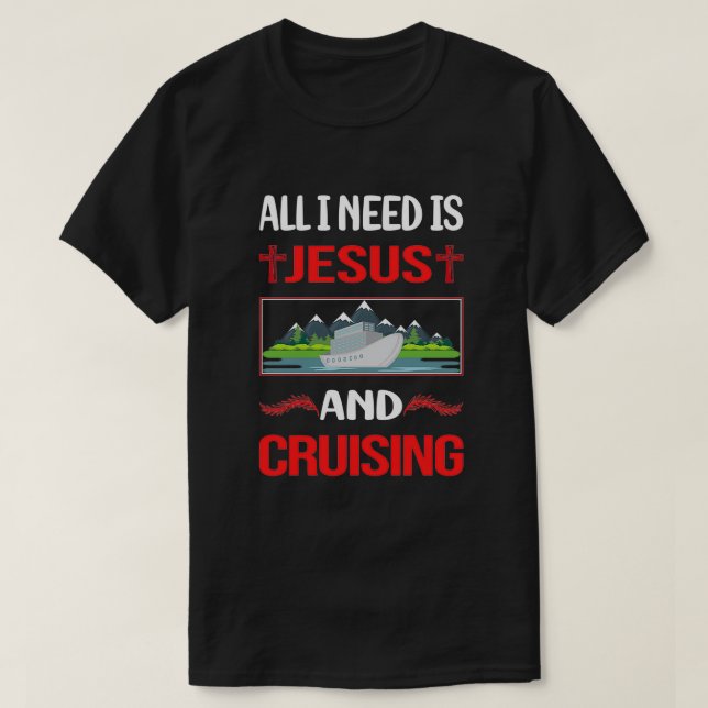 T-shirt Funny Jesus Cruising Cruise (Design devant)