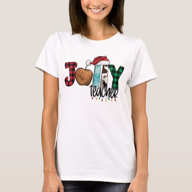 T-shirt Funny Jolly Enseignant Noël (Devant)