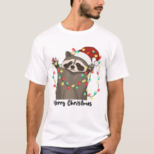 T-shirt Funny Joyeux Raccoon de Noël
