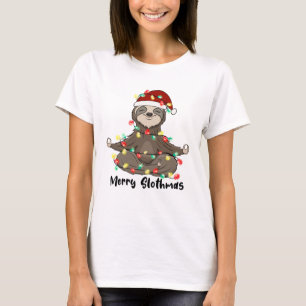 T-shirt Funny Joyeux Slothmas