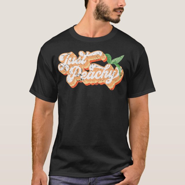 T-shirt Funny Just Peachy Retro les années 70 Géorgie Pass (Devant)