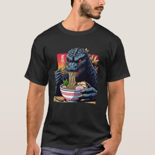 T-shirt Funny Kaiju Manger Ramen japonais Monster Lover Bi