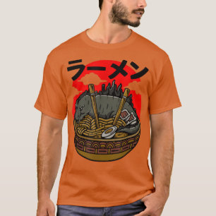 T-shirt Funny Kaiju ramen monstre nouille japonaise cultur
