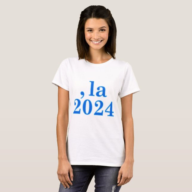 T-shirt Funny Kamala Harris Comma La 2024 (Devant entier)
