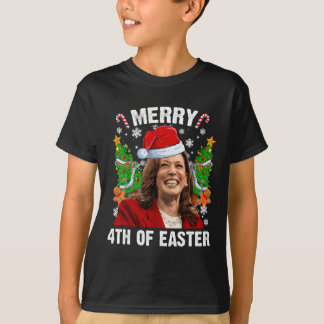 T-shirt Funny Kamala Harris Noël Santa Hat Joyeux 4e