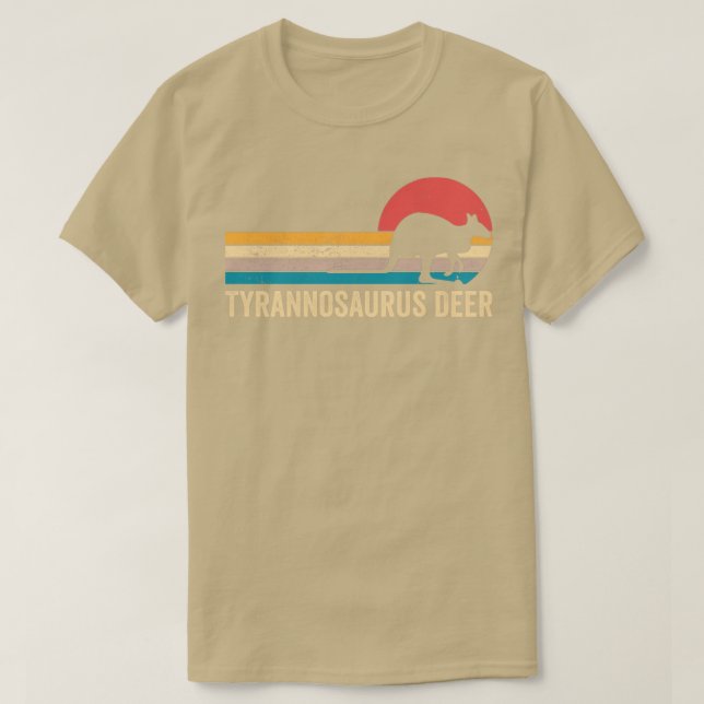 T-shirt Funny Kangaroo Tyrannosaurus Deer Retro (Design devant)