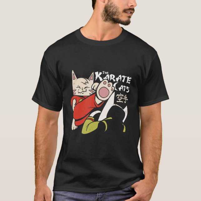 T-shirt Funny Karate Chat Fighting Kitten Kitty Fighter Co (Devant)