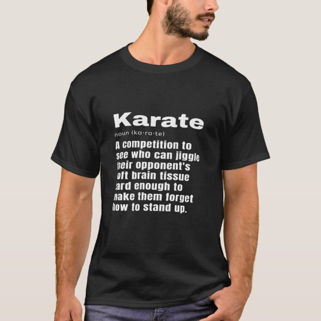 T-shirt Funny Karate Définition Karateka Sensei Cadeau d'e (Devant)