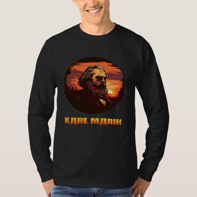 T-shirt Funny Karl Marx, Socialist, Communist (Devant)