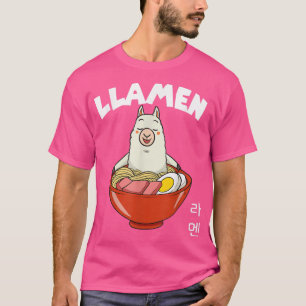 T-shirt Funny Kawaii Anime Ramen chemise, Llamen Llama