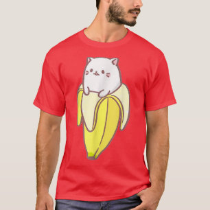 T-shirt Funny Kawaii Chat en Banana Skin Cute Kitten