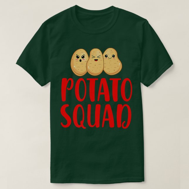 T-shirt Funny Kawaii Potato Squad Vegan Vegetarian Team Pr (Design devant)