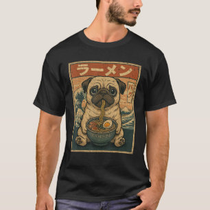 T-shirt Funny Kawaii Ramen Carlin Japonais Nouilles Carlin