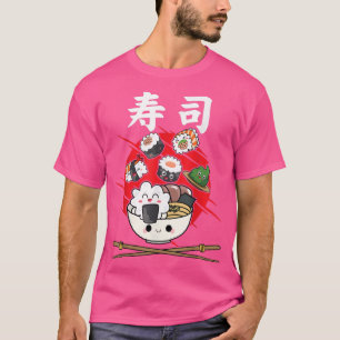 T-shirt Funny Kawaii Sushi Japanese Food Anime Rice Japon